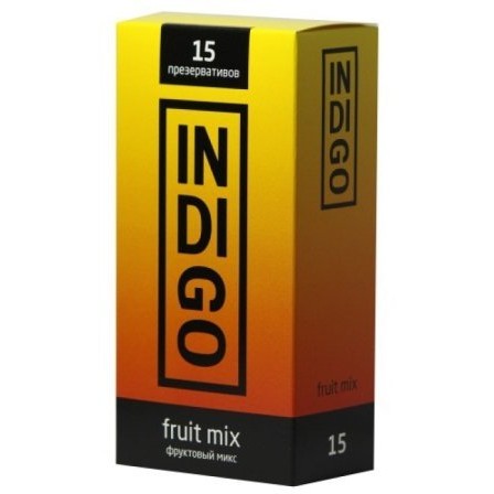 Презервативы «INDIGO Fruit Mix № 15» с фруктовым ароматом, 15 штук, Indeep fruitmix № 15, длина 18 см.