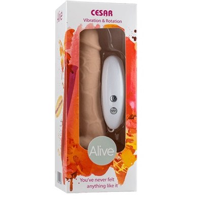 Вибромассажер-ротатор для женщин на присоске «Cesar Vibrator & Rotator» от компании Adrien Lastic, цвет телесный, 20497, длина 17.5 см.