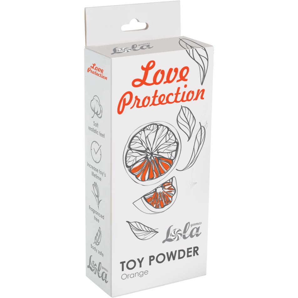 Пудра для игрушек «Love Protection Orange» с ароматом апельсина, объем 30 гр, Lola Toys 1829-01Lola, 30 мл.