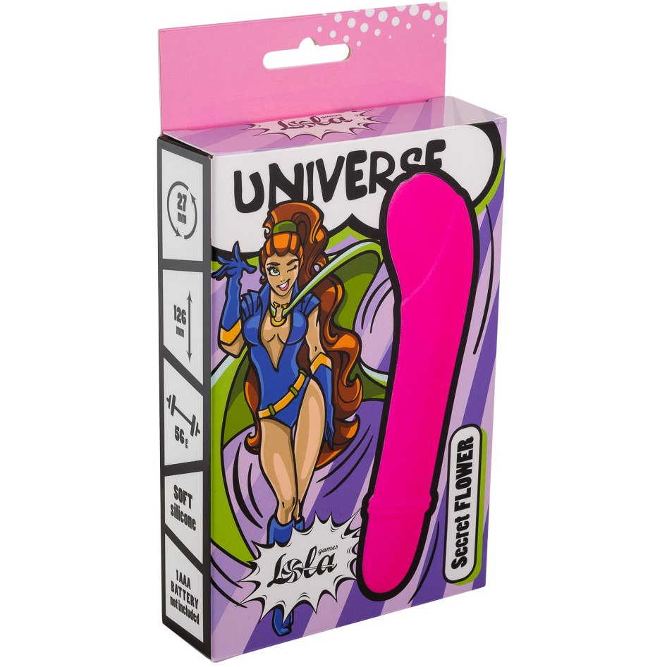 Силиконовый женский мини-вибратор Universe «Secret Flower», цвет розовый, Lola Toys 9501-03lola, длина 10 см.