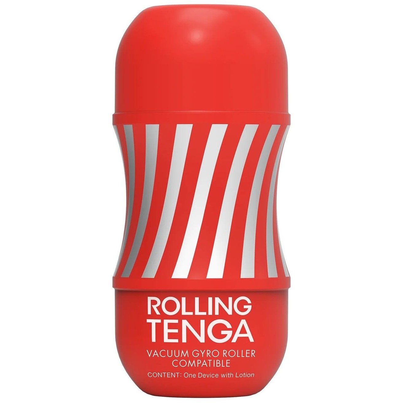 Мастурбатор с вращением «Tenga Rolling Gyro Roller Cup», цвет красный, TOC-101GR, длина 15.5 см.