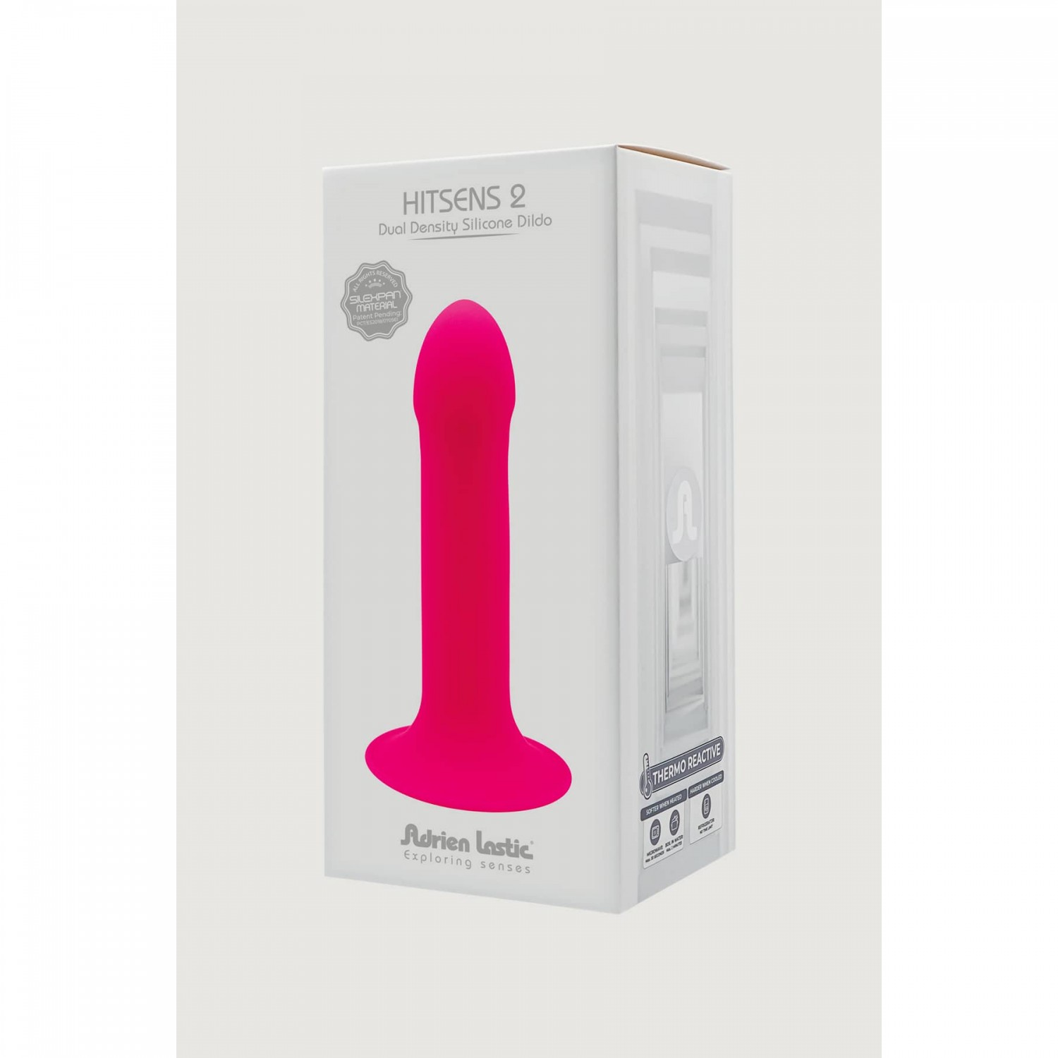 Дилдо на присоске с двойной плотностью Adrien Lastic «Dildo Hitsens Dual Density S02», цвет розовый, 24011, длина 16.7 см.