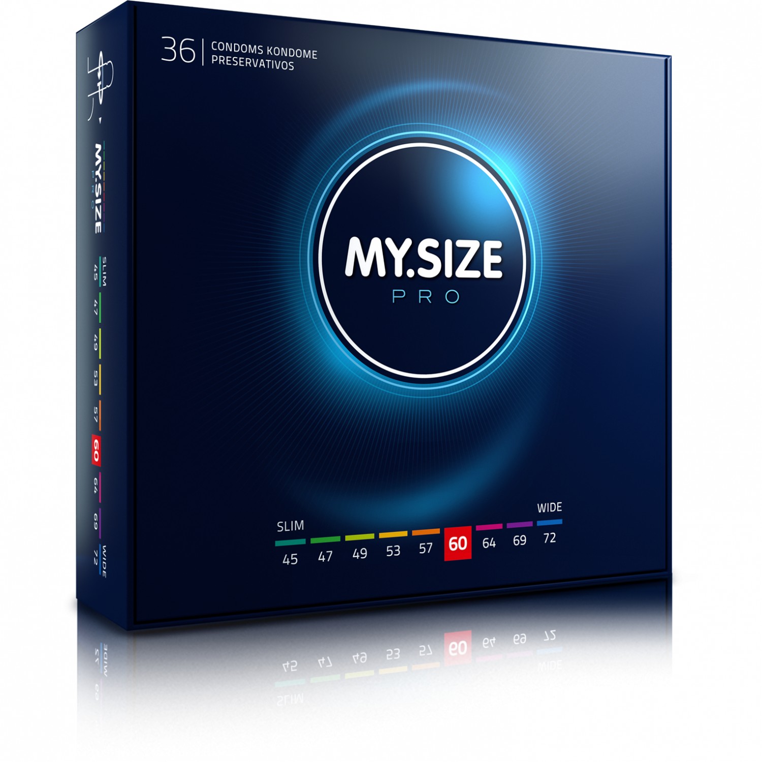 Презервативы «My.Size Pro №36», размер 60, упаковка 36 шт, R&S Consumer Goods GmbH 06539 60 мм, длина 19.3 см.