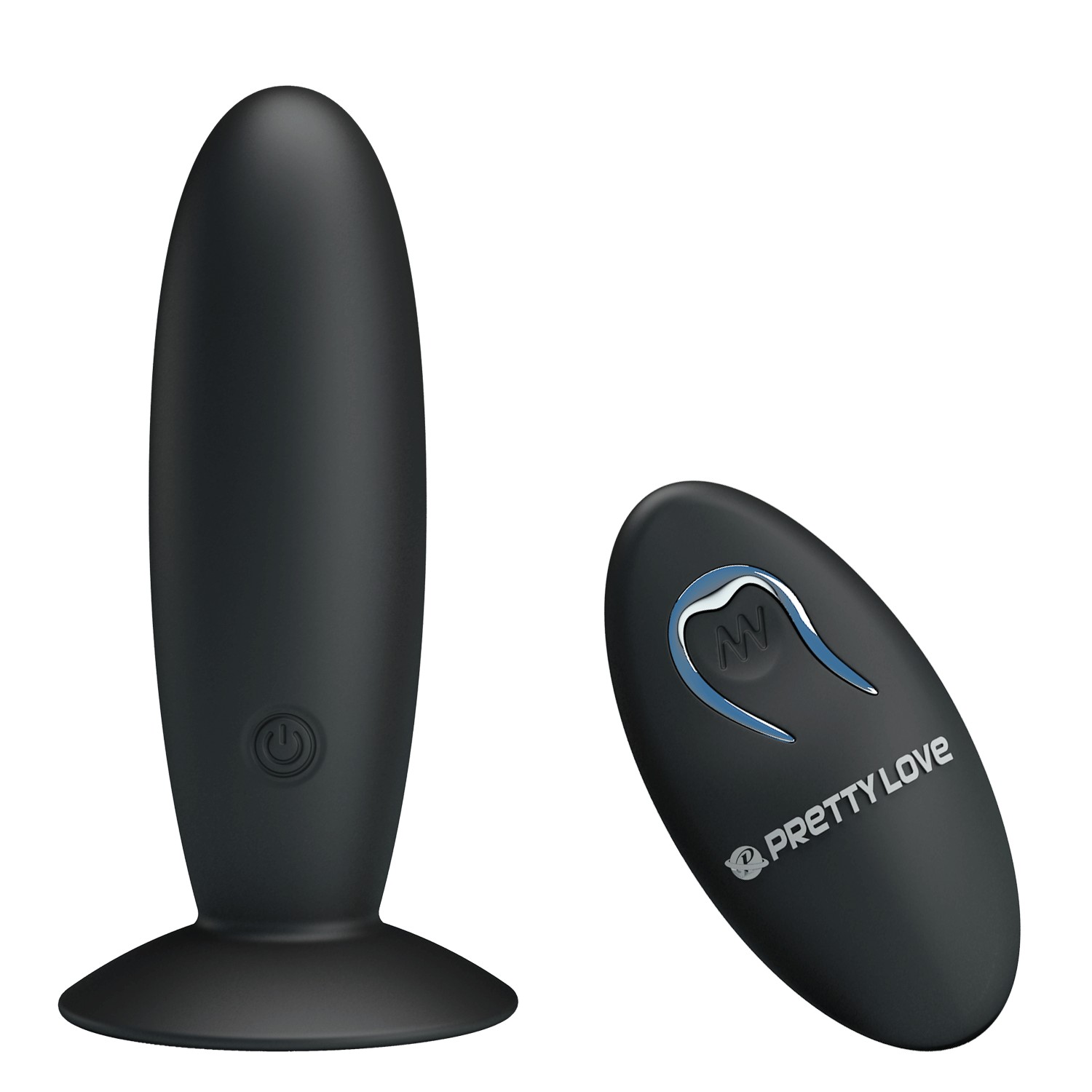 Анальный вибростимулятор «Remote Control Vibrating Plug» с дистанционным пультом, цвет черный, материал силикон, BI-040045W, длина 11 см.