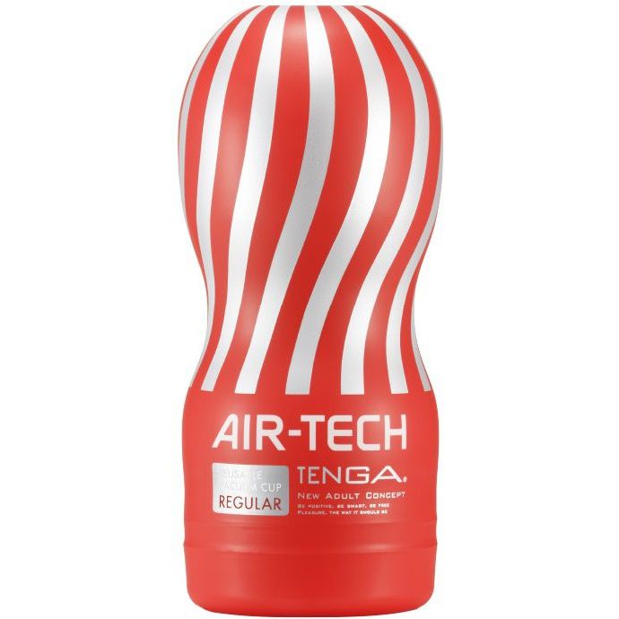 Мастурбатор «Reusable Vacuum CUP Regular» от компании Tenga, цвет красный, ATH-001R, длина 15.5 см.