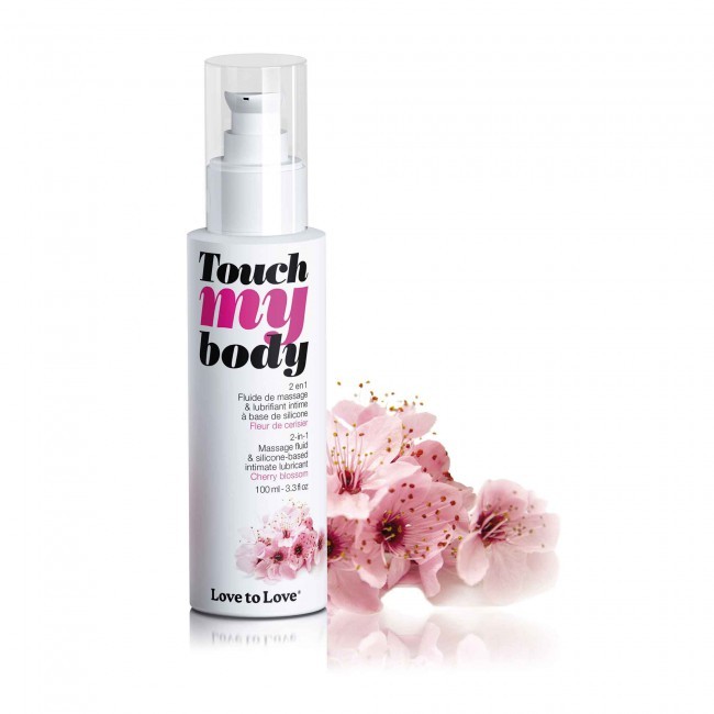 Силиконовый лубрикант 2 в 1 «TOUCH MY BODY» Вишневый цветок, 100 мл, Love to Love 6040324, 100 мл.