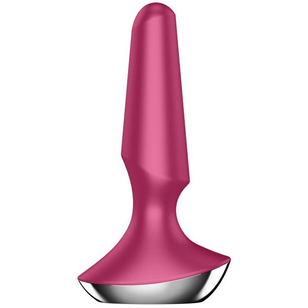 Анальная пробка с вибрацией «Satisfyer Plug Ilicious 2» цвет малиновый, Satisfyer 4003276BERRY, длина 14 см.