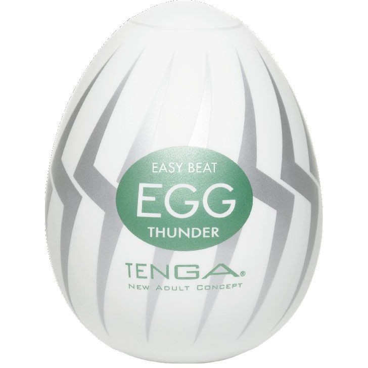 Оригинальный японский мастурбатор Tenga «Egg Thunder», цвет белый, E23732, длина 7 см.