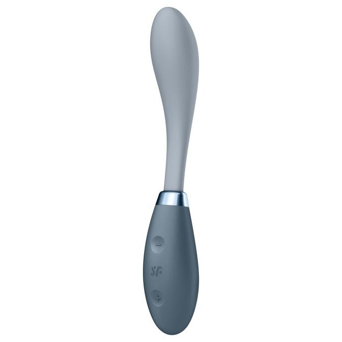 Вибромассажер «G-Spot Flex 3» с гибкой шейкой, цвет серый, Satisfyer 4043807, длина 19.5 см.