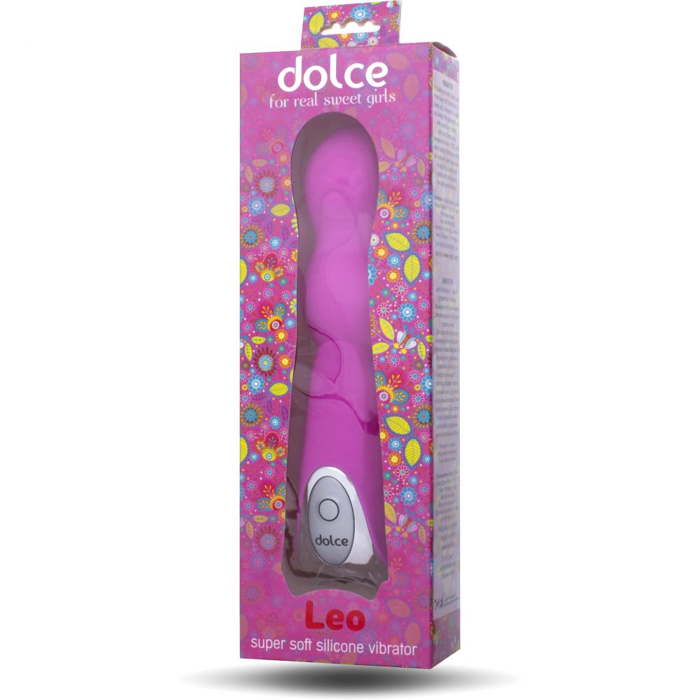 Розовый вибратор для девушек «Dolce Leo Bubblegum Pink», ToyFa 591001, длина 16.5 см.