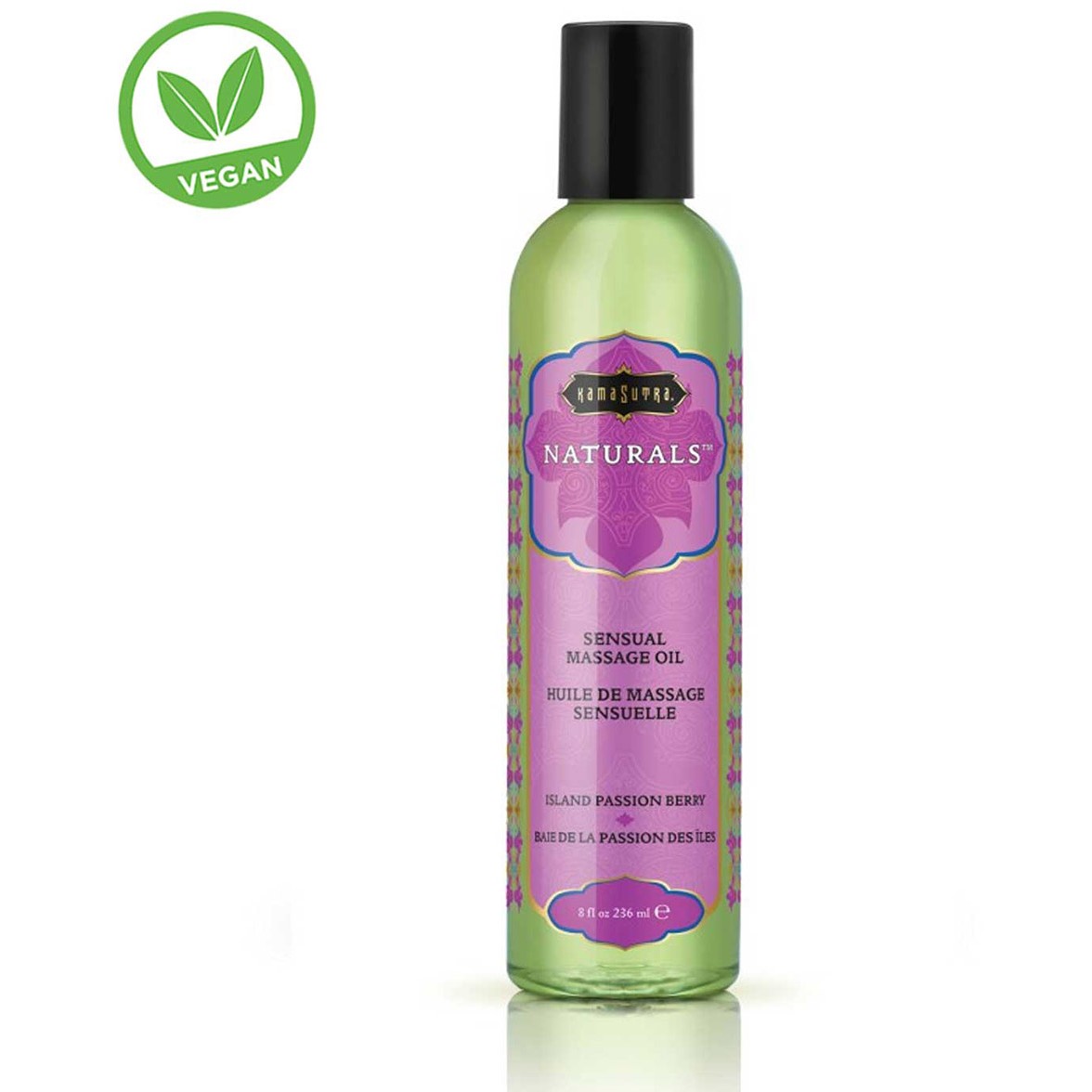 Массажное масло «Naturals massage oil Island passion berry», микс восточных фруктов, 236 мл, KamaSutra KS10245, 236 мл.