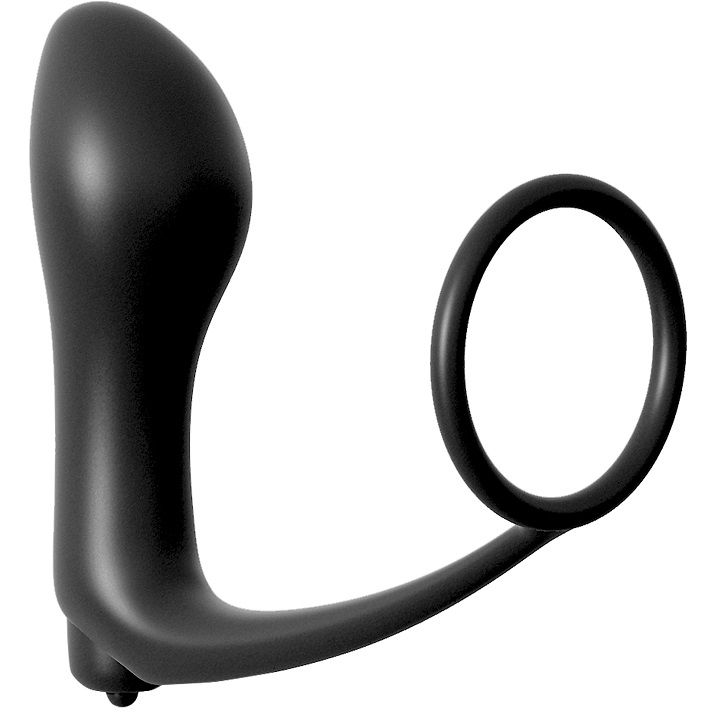 «Ass-Gasm Cockring Vibrating Plug» анальная пробка с вибрацией с эрекционным кольцом, 4684-23 PD, длина 8.9 см.