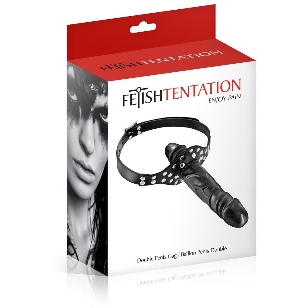 Кляп-фаллоимитатор «Fetish Tentation», цвет черный, Sas Editions Concorde 6060300010, длина 13 см.