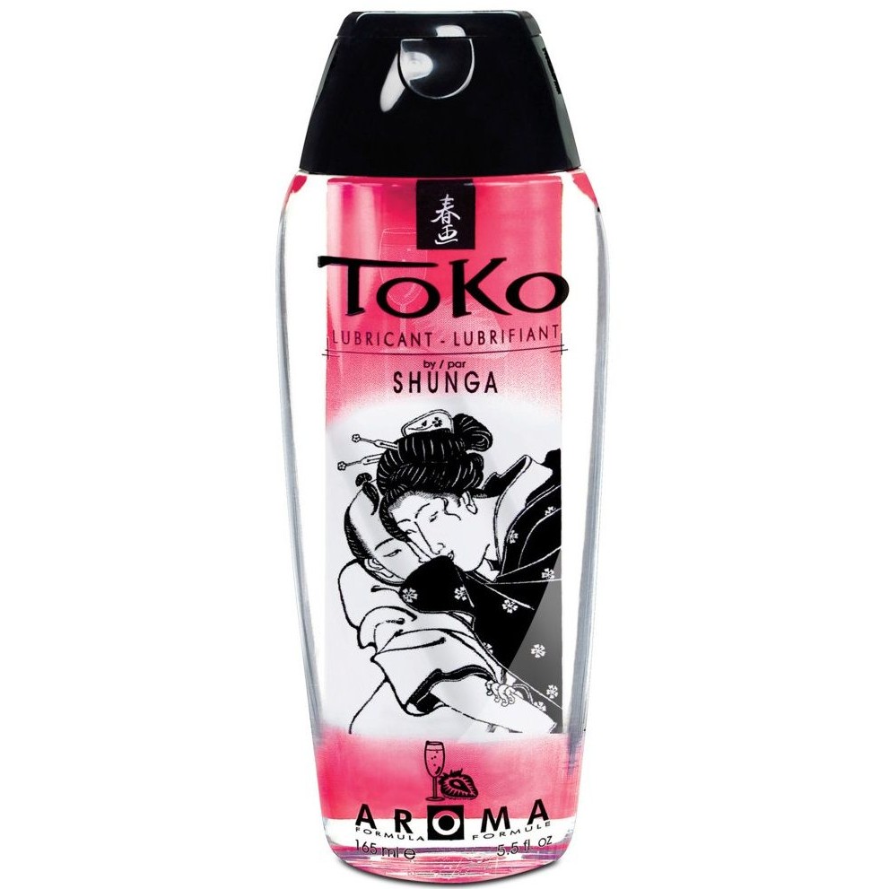 Shunga Toko Aroma «Шампанское и Клубника» индивидуальный ароматический лубрикант, объем 165 мл, 165 мл.