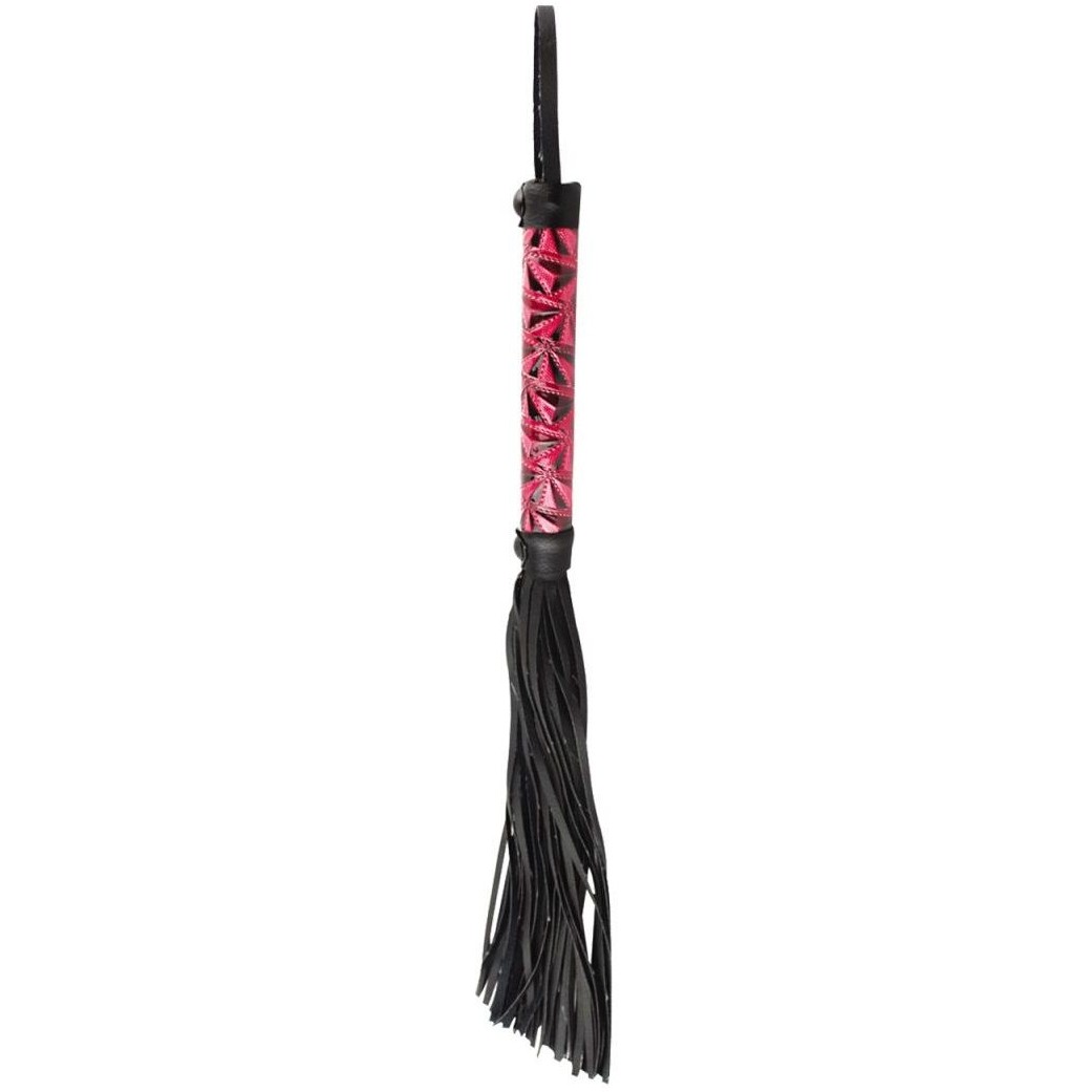 Плеть с декорированной ручкой «Passionate Flogger» от компании Erokay, цвет красный, ek-3106, длина 41 см.