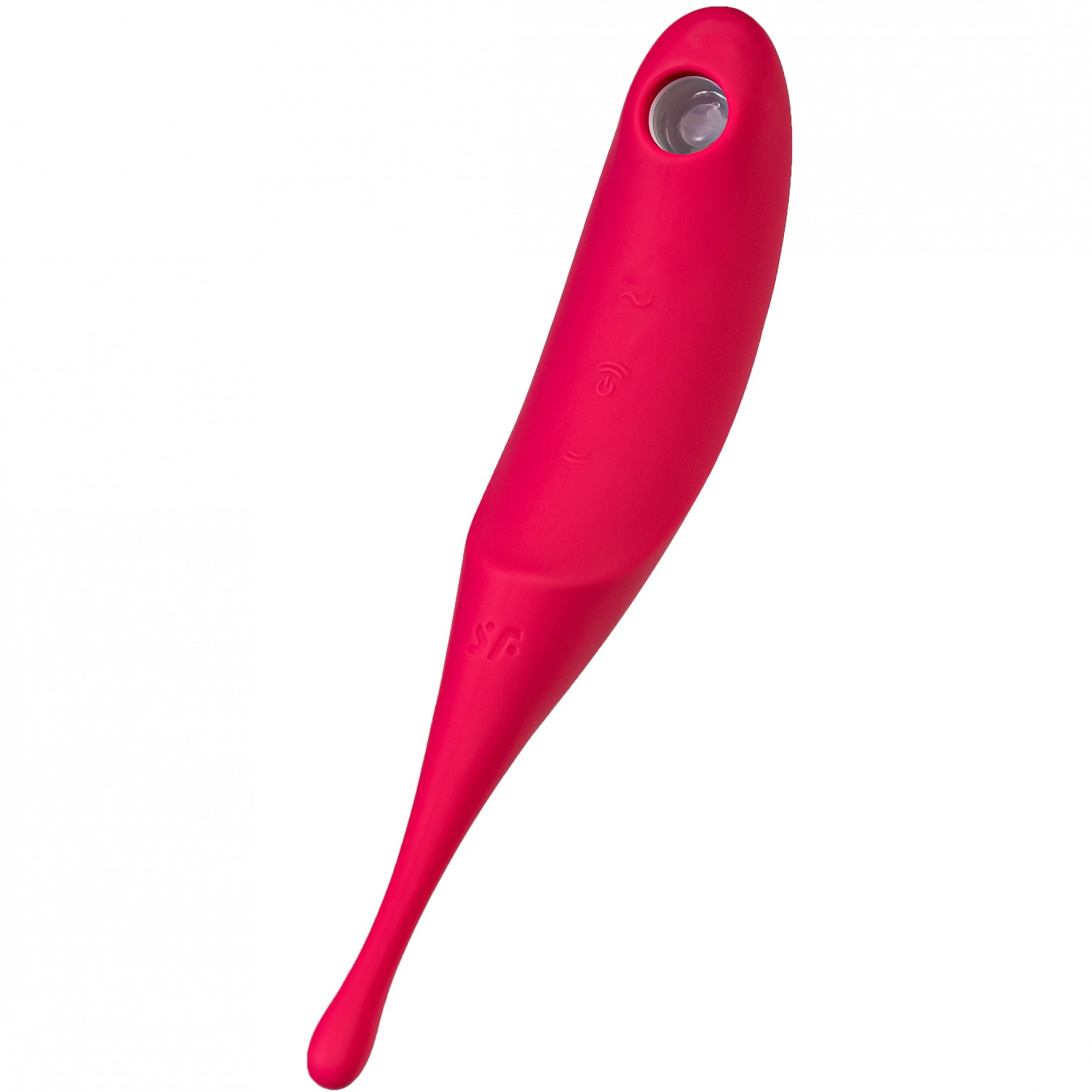 Вакуум-волновой стимулятор клитора с вибрацией «Twirling Pro», цвет красный, Satisfyer J2018-306-2, длина 20 см.