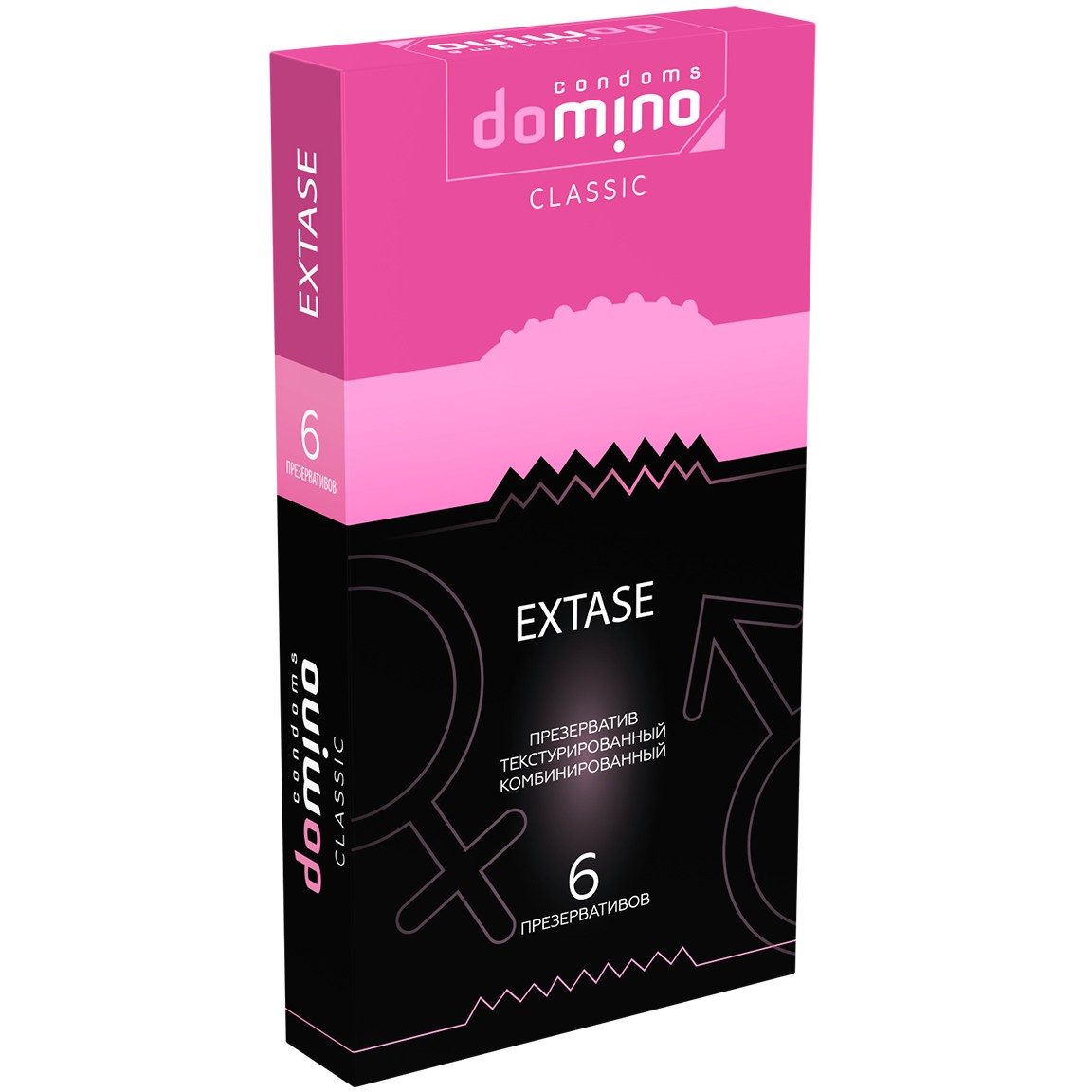 Презервативы текстурированные «Domino classic Extase», 6 штук, длина 18 см, 3947dom, длина 18 см.