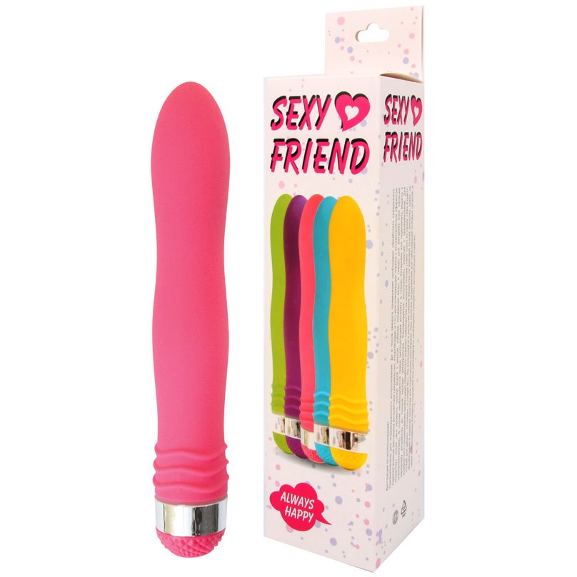 Вагинальный интимный вибратор, цвет розовый, Sexy Friend SF-70232-6, длина 17.5 см.