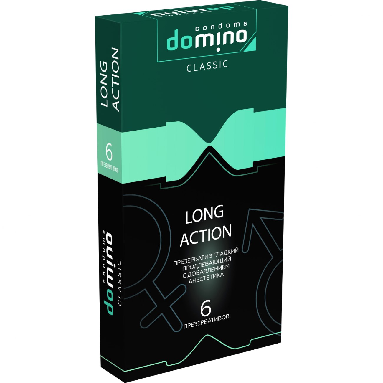 Пролонгирующие презервативы «Domino Classic Long action» с добавлением анестетика, 6 шт., 723954dom