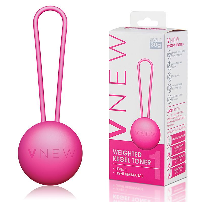 VNEW «Level 1 Weighted Kegel Toner» вагинальный люкс-тренажер со смещенным центром, 30 граммов, диаметр 3.5 см.