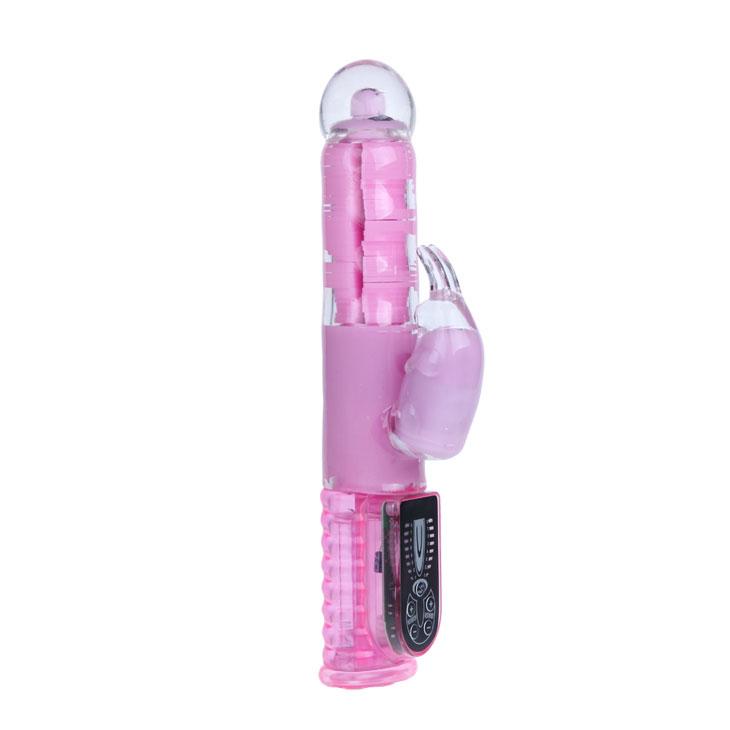 Интимный вибратор Hi-Tech «Love Stroker», цвет розовый, Baile BW-046433PK, длина 24.5 см.