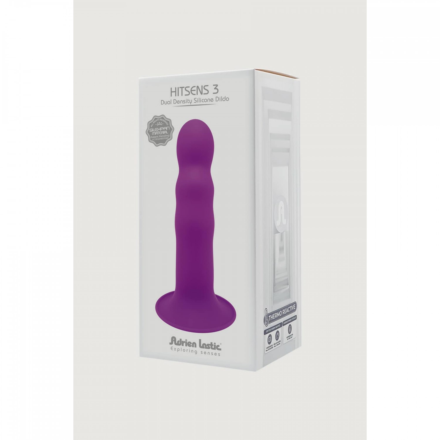 Дилдо на присоске с двойной плотностью Adrien Lastic «Dildo Hitsens Dual Density 03 Lila», длина 17.7 см.