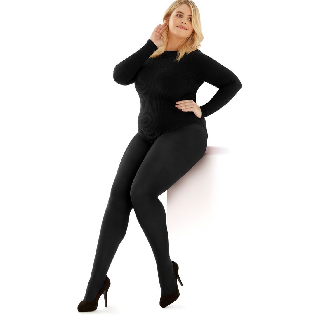 Плотные колготки «Curves Plush Opaque Tights», цвет фиолетовый, размер 3X, Pretty Polly APP5