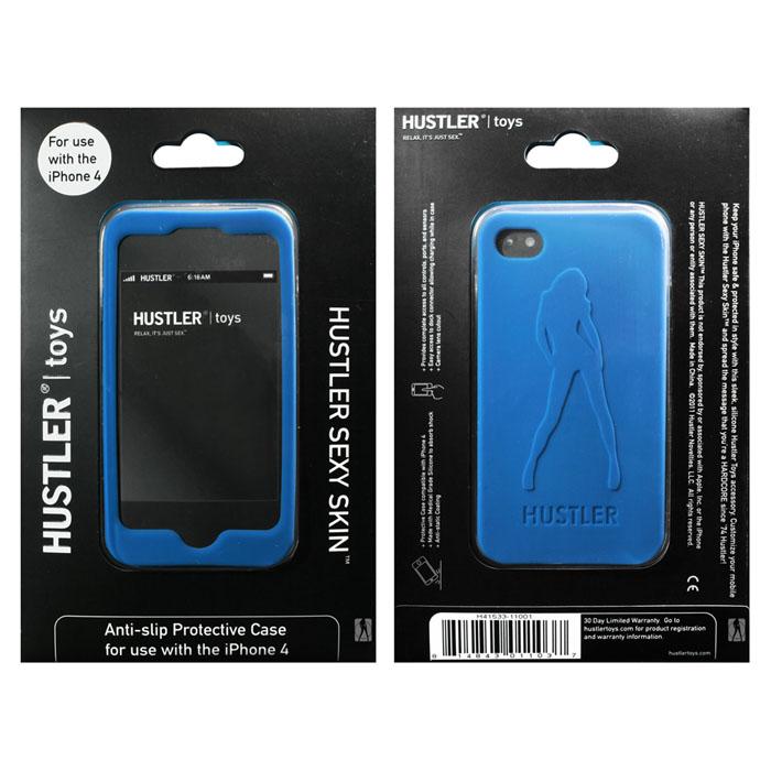 Синий силиконовый чехол Hustler для iPhone 4, 4s