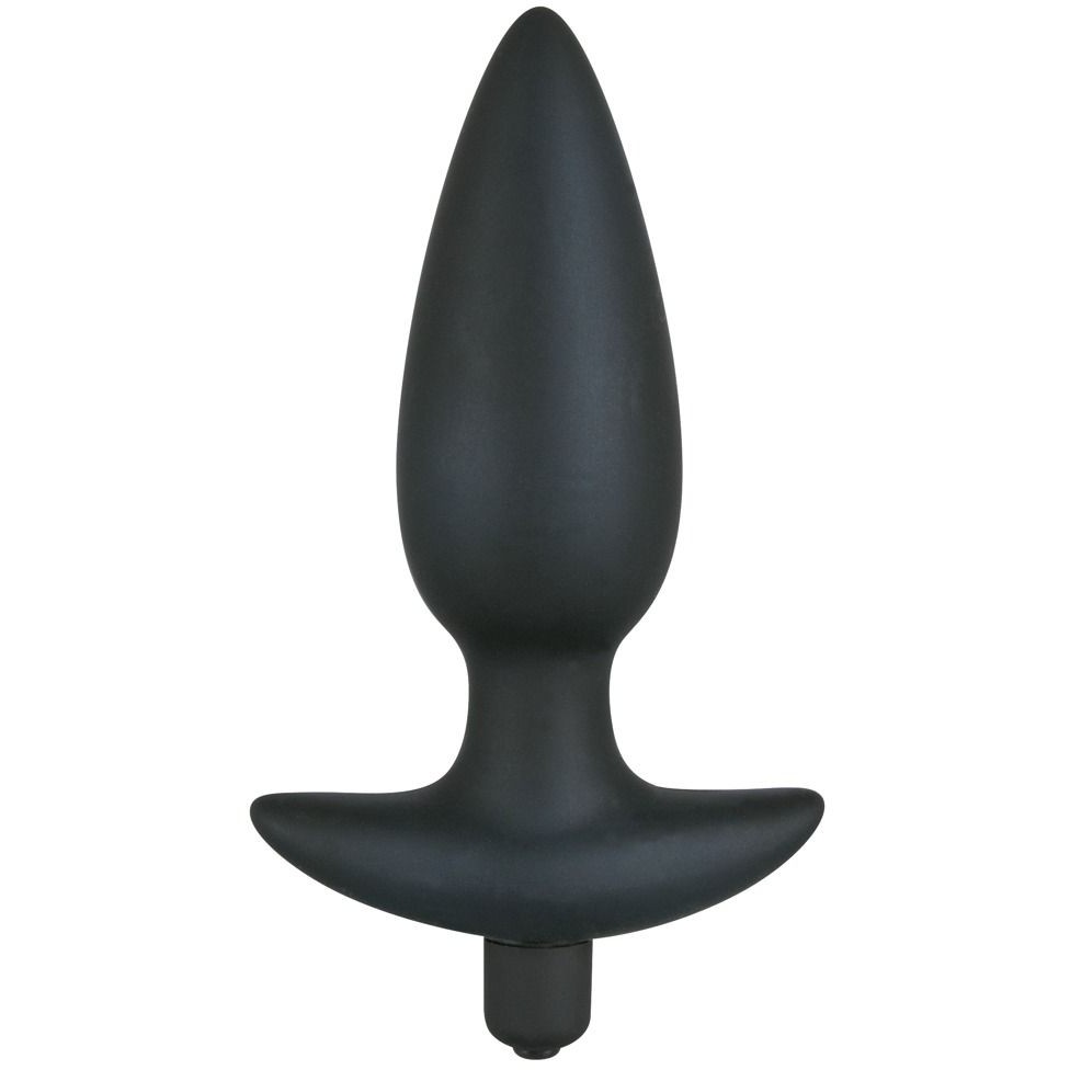 Анальная втулка с вибрацией «Butt Plug Large» из серии Black Velvets от компании You 2 Toys, цвет черный, 0578185, длина 17 см.