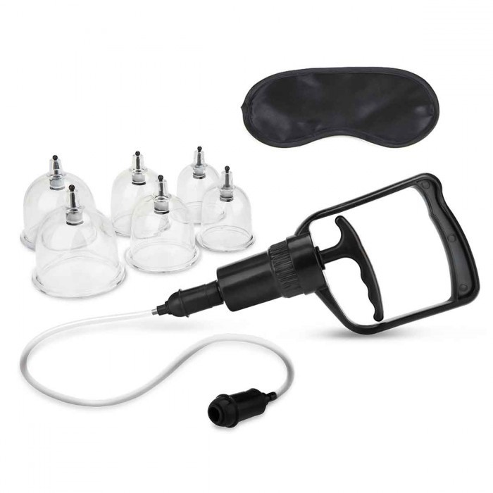 Набор из прозрачных вакуумных банок «Erotic Suction Cupping Set», Lux Fetish LF5315