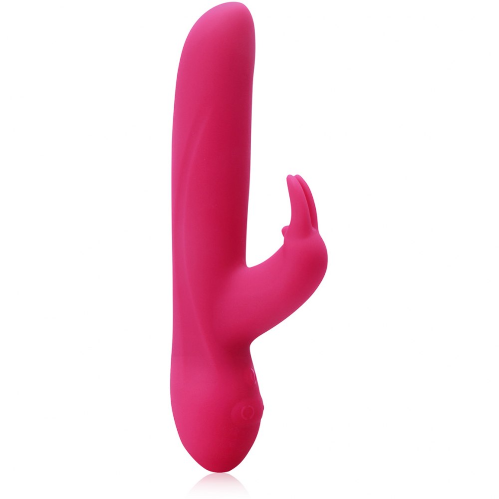 Вибратор с кроликом и стимуляцией точки-G «Rechargeable USB Rabbit Vibrator», цвет розовый, Erotic Fantasy HT-R8, длина 21 см.