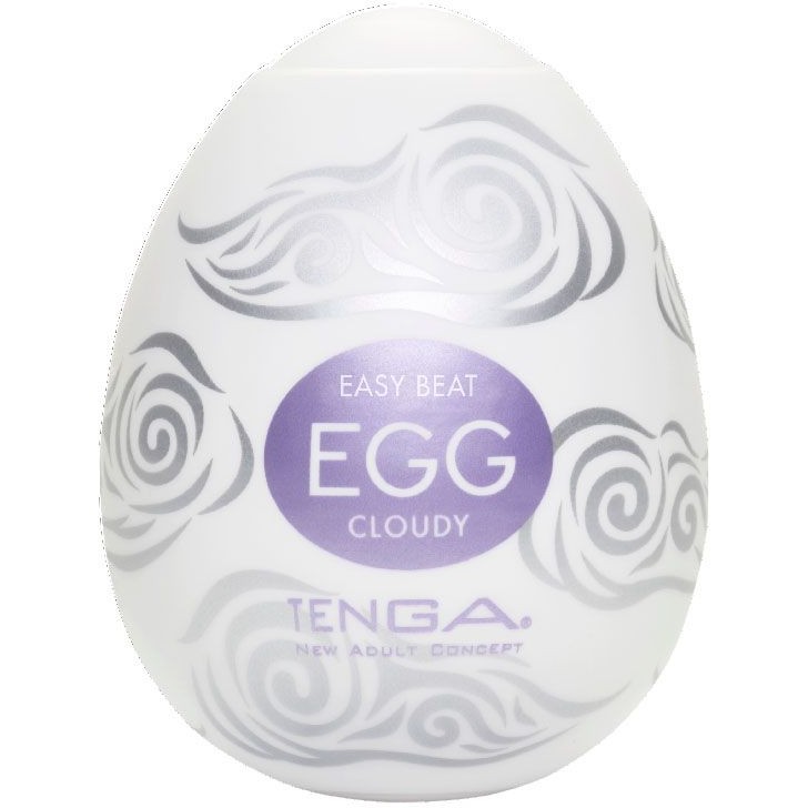 Оригинальное яичко - мастурбатор «Egg Cloudy» от компании Tenga, цвет белый, E24240, длина 7 см.