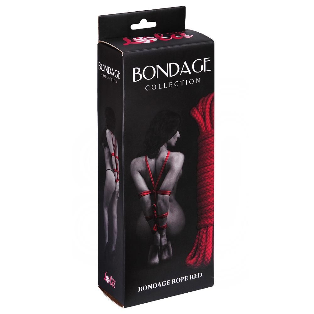 Веревка для бондажа «Bondage Collection Red», Lola Toys 1040-04, 9 м.