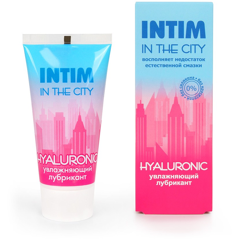 Увлажняющий лубрикант «Intim In The City Hyaluronic», Биоритм LB-60008m, 60 мл.