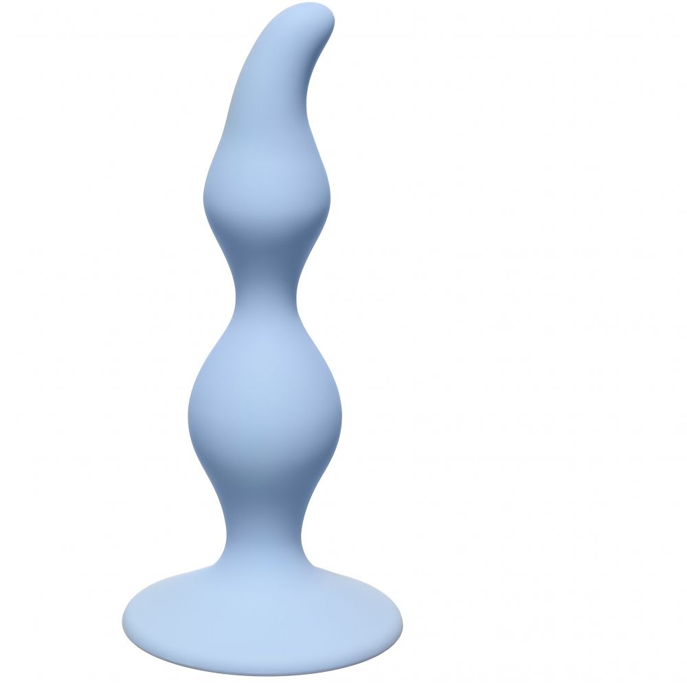 Анальная пробка «Curved Anal Plug Blue», First Time Lola Toys 4105-02Lola, длина 12.5 см.