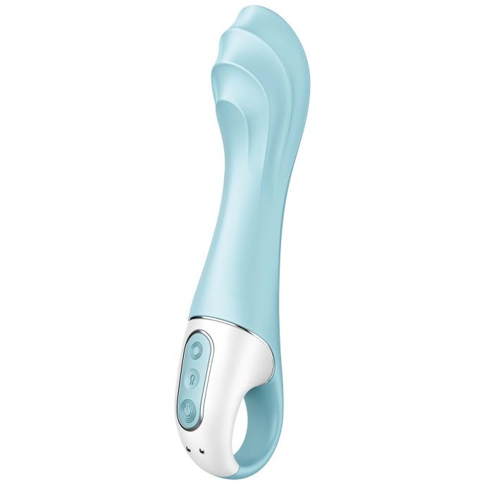 Вибромассажер «Air Pump Vibrator 5 Connect App blue», Satisfyer 4038544, длина 20.2 см.